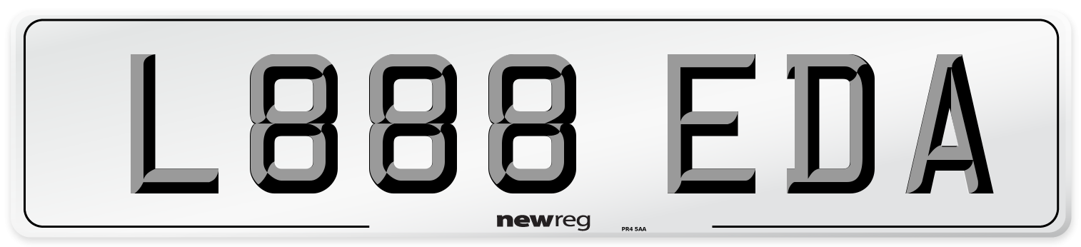 L888 EDA Number Plate from New Reg